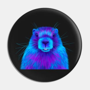 Blue Marmot Pin