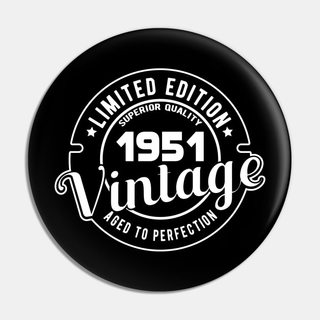 1951 VINTAGE - 70Th BIRTHDAY GIFT Pin by KC Happy Shop