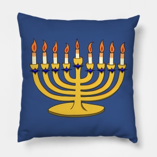 Golden Menorah Pillow