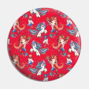 Patriot Mermaids and Unicorns Pin