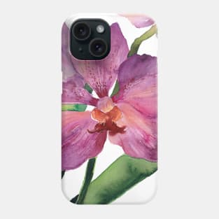 Purple Phalaenopsis Orchid Phone Case