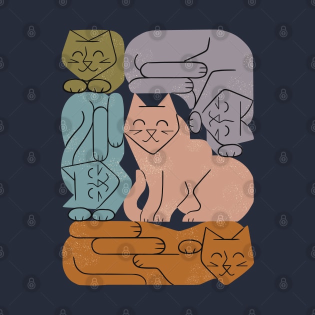 Stack of Cats No. 3 by Renea L Thull