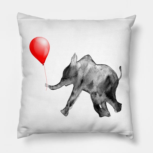 Baby Elephant Pillow by Luba_Ost