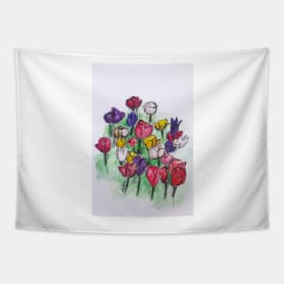 Tulip Bed Tapestry