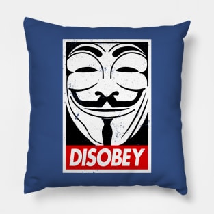 V For Vendetta Guy Fawkes Mask Disobey Pillow