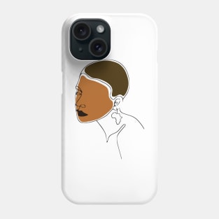 Black Woman Portrait Line Art Phone Case