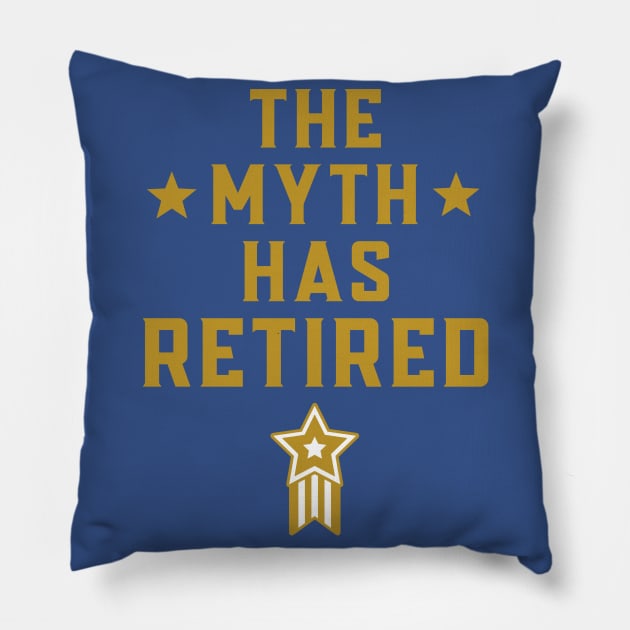 Retirement Man 2022 - The Myth Has Retired Officially Pillow by kendesigned