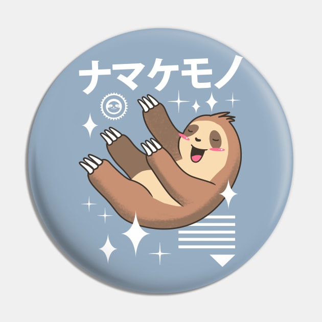 Kawaii Sloth Pin by Vincent Trinidad Art