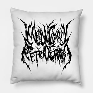 Melancholy Retrograde Black Logo Pillow