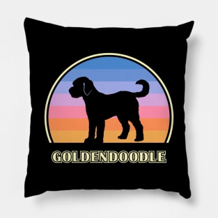 Goldendoodle Vintage Sunset Dog Pillow