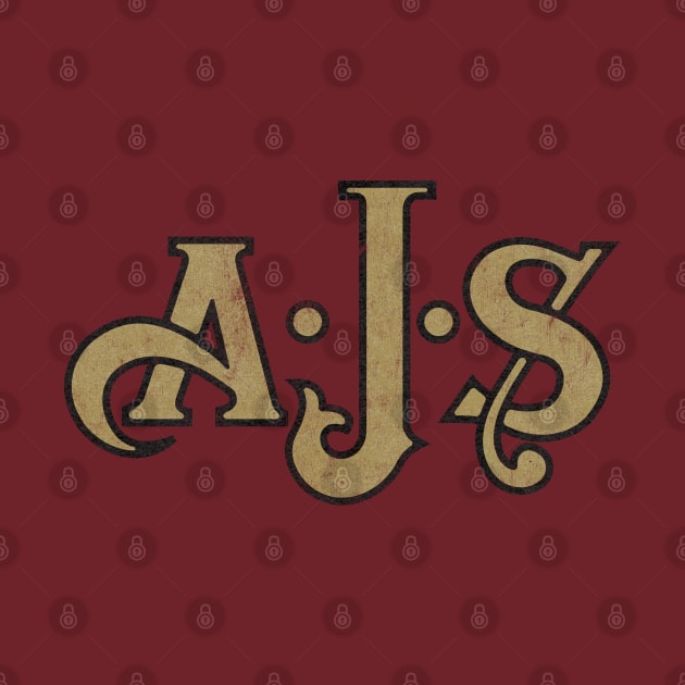 Retro  AJS Motorcycles Logo / Faded Vintage Style by CultOfRomance