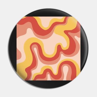 groovy abstract 70's wave print Pin