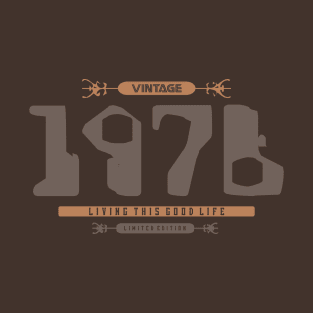 44th Birthday T-Shirt - Vintage 1976 T-Shirt