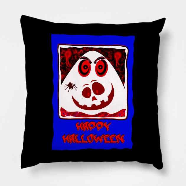 Polaroid Horror Design - Happy Halloween Pillow by ak3shay