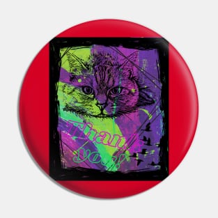 Cat colorful Pin