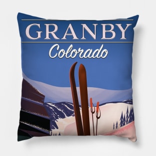 Granby Colorado ski poster Pillow