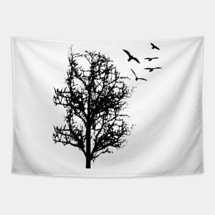 Tree silhouette Tapestry