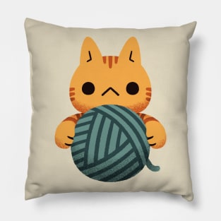 Yarn Kitty - Orange Pillow