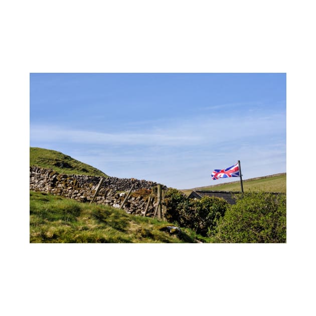 Union Jack Flag flying at Blue John Cavern - Peak District, Derbyshire, UK by richflintphoto