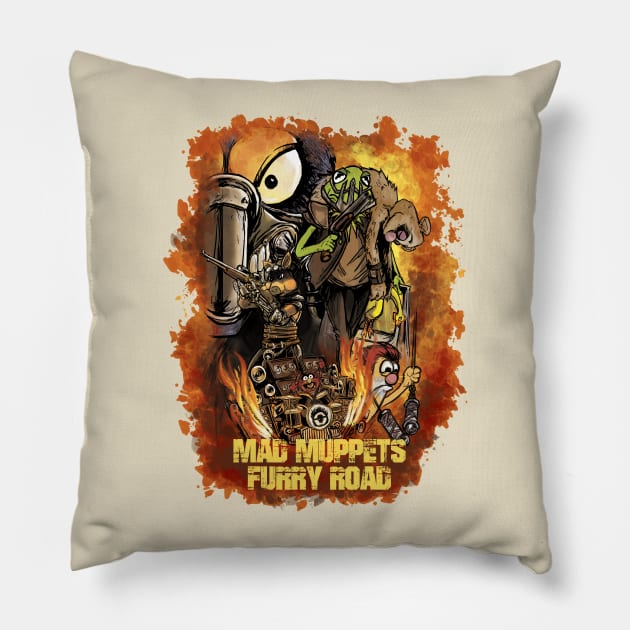 MAD MUPPETS FURRY ROAD Pillow by leckydesigns