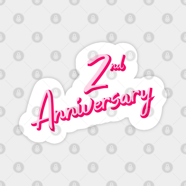 2nd Anniversary Pinky Magnet by ozilio clothing