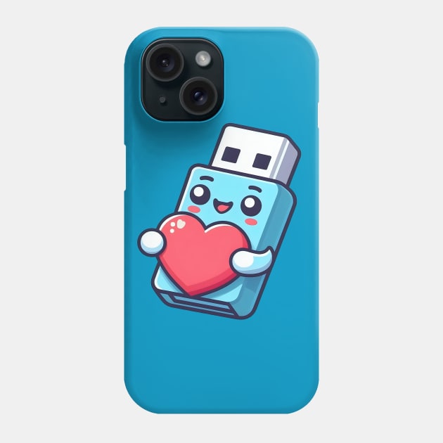 USB Love Phone Case by Theme Fusion