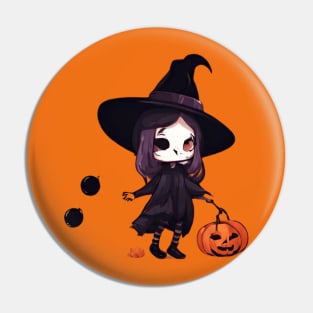 ff5e00 Witchcraft horror anime characters Chibi style +Halloween dark horror Pin