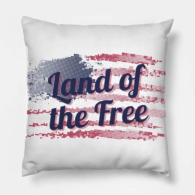 Land of the Free Pillow by KayBee Gift Shop