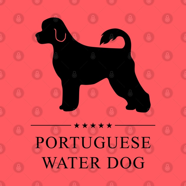 Portuguese Water Dog Black Silhouette by millersye