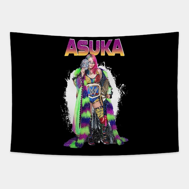 asuka wwe japan wrestler Tapestry by Ville Otila Abstract