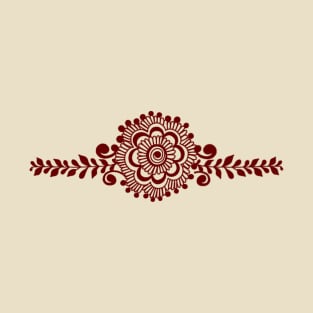 Red Henna Tattoo - Red Mehendi Motifs T-Shirt