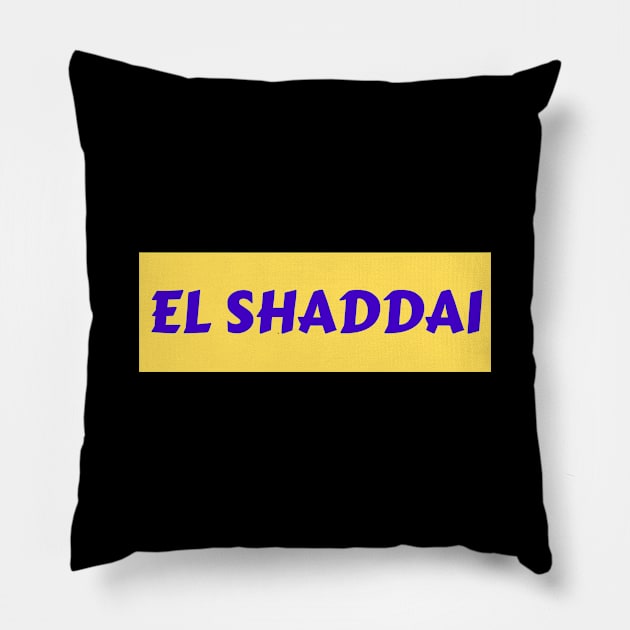 El Shaddai | Christian Typography Pillow by All Things Gospel