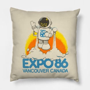 Retro Defunct Expo 86 World's Fair Vancouver Canada Pillow