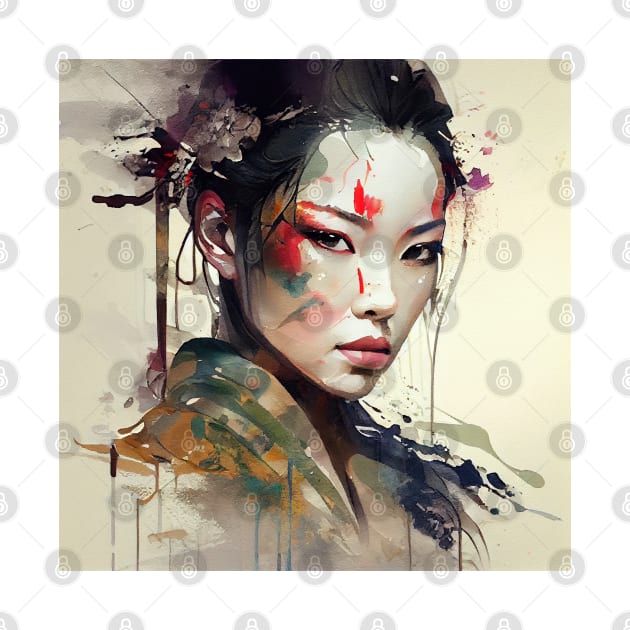 Powerful Warrior Geisha #1 by Chromatic Fusion Studio