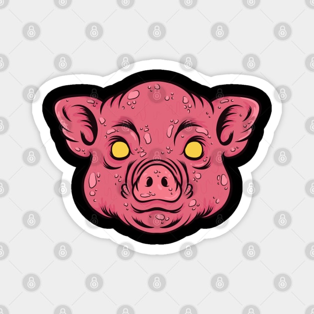 Scary Pig Magnet by haloakuadit