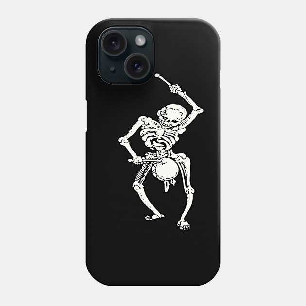 Civil War Federal Drummer Boy Skeleton In White Phone Case by taiche