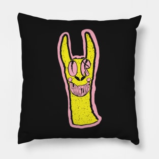 UR LLAMAZING You Are Amazing Smiling Llama Face word art Pink Version Pillow