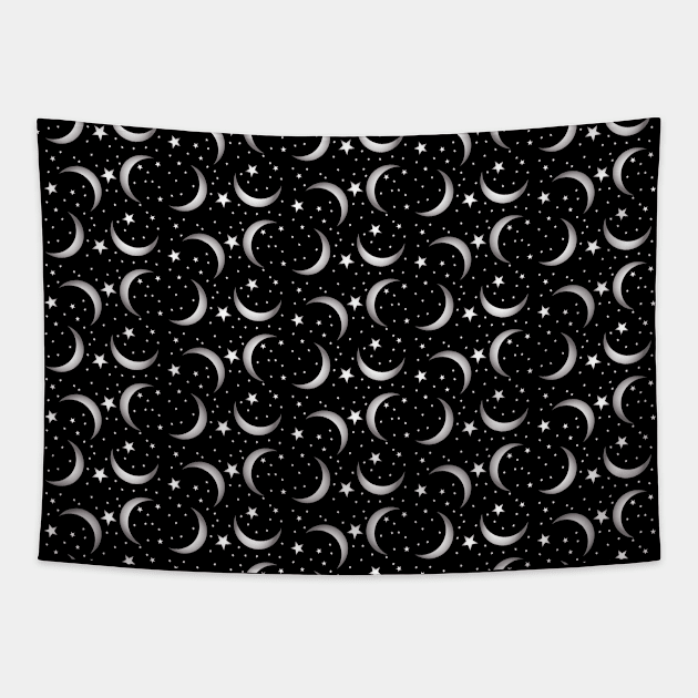 Moon and Stars Tapestry by DesignCat