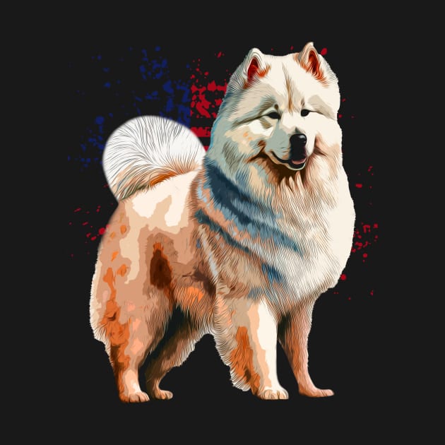 Frosty Fluffiness Samoyed Chronicles, Tee Triumph for Dog Lovers by Kevin Jones Art