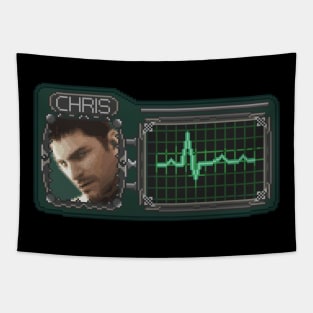 Chris Redfield Pixel Art Tapestry