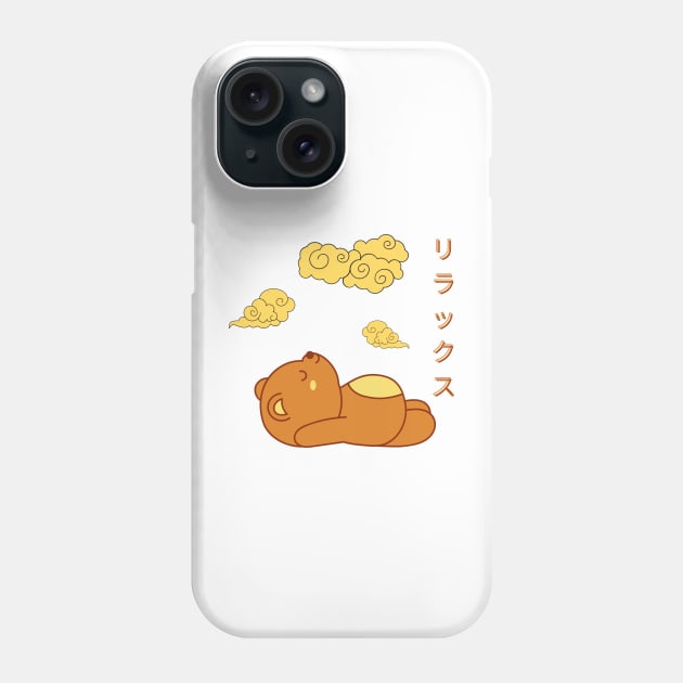 Relaxing Sleepy Bear Phone Case by In Asian Spaces