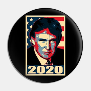 Donald Trump 2020 And Stripes Pin