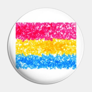 Pansexual Flag Painted Swirls Design Pin