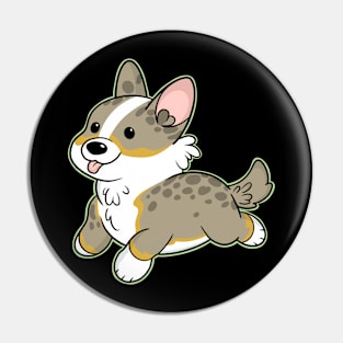 Blue Merle Corgi Pin