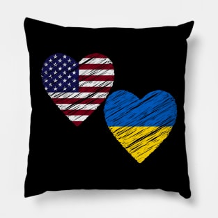 Usa support Ukraine Pillow