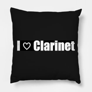 I Love Clarinet Pillow