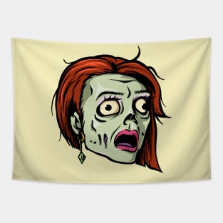 female zombie head Tapestry