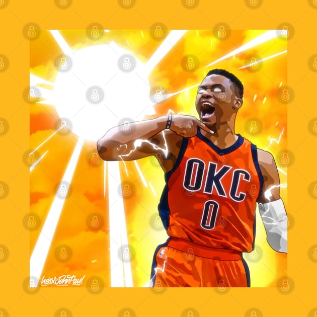 Russell Westbrook "Thunderous" Artwork by hesxjohnpaul