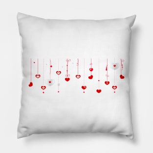 Hanging border design hearts Pillow