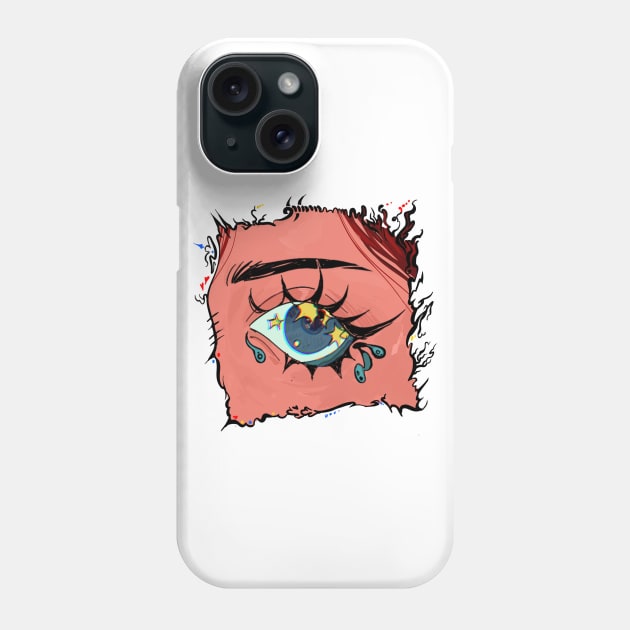 Sadness in the eyes Phone Case by snowpiart